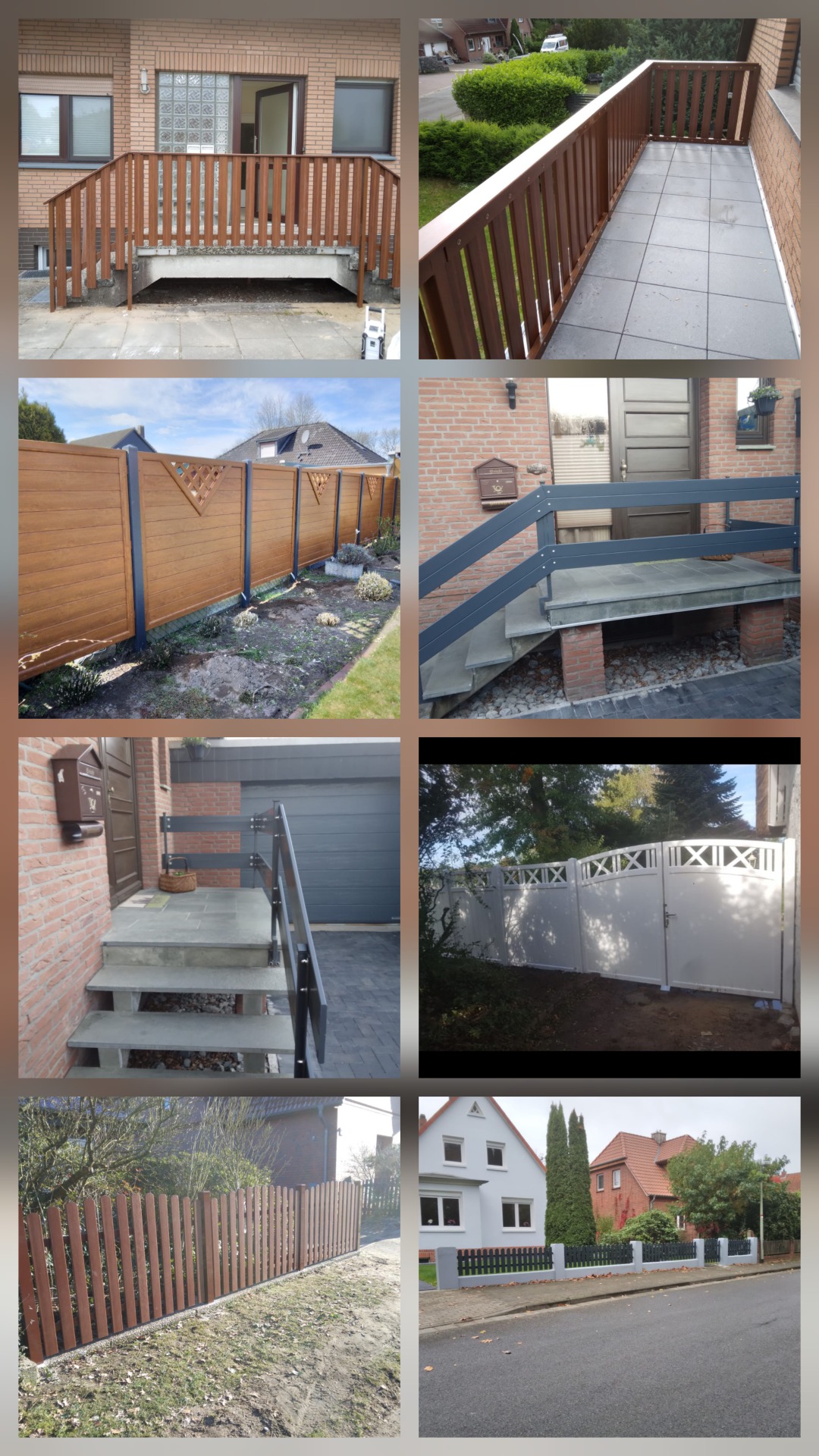 Kunststoff Zäune + Treppenaufgang + Balkonschutz von Ebbe + Flut 