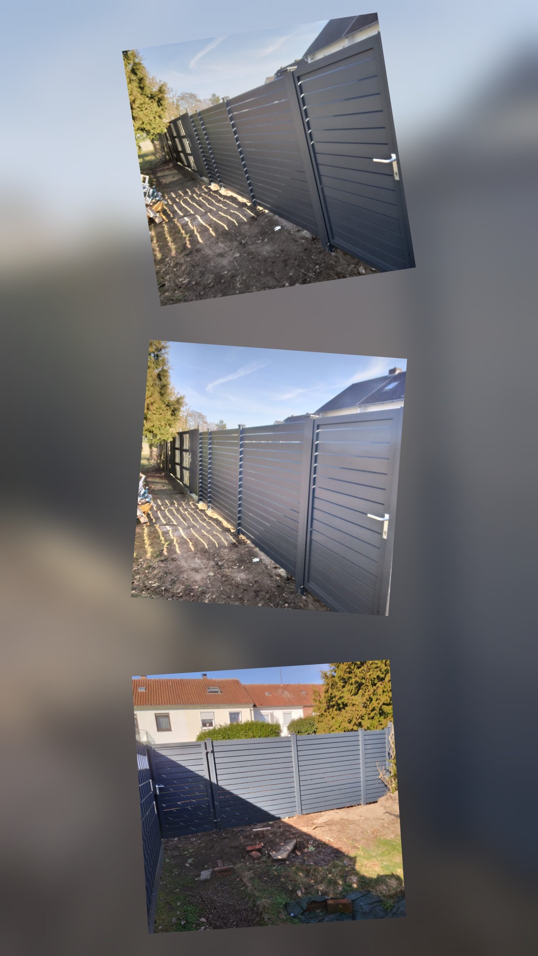 Alu Steckzaun beim Kunden aufgestellt